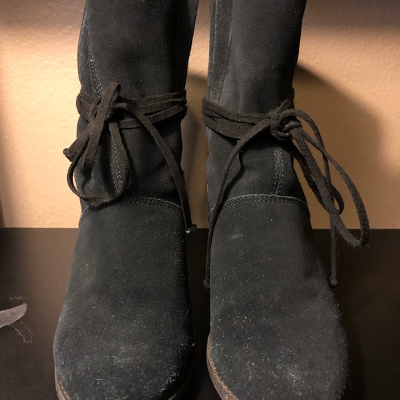 TOMS Black Suede Mila Bootie - Picture 3 of 8